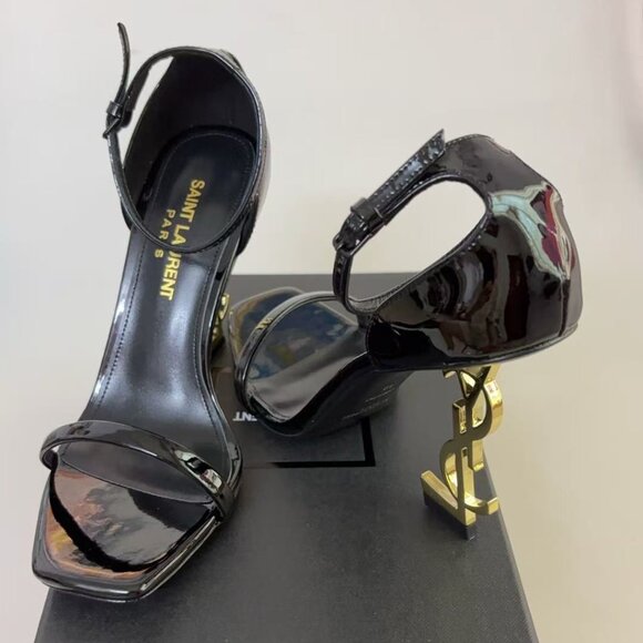 YSL Opyum Snake Heeled Sandals - Picture 1 of 5